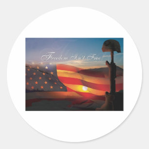 Freedom Isnt Free Classic Round Sticker