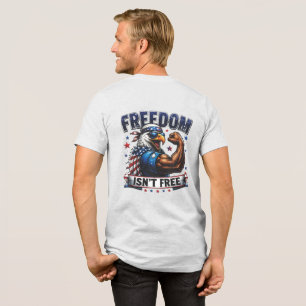 Freedom Isnt Free Patriotic Eagle Men T-Shirt Tri-Blend Shirt