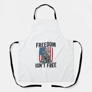 Freedom Isnt Free Patriotic Soldier Memorial Apron