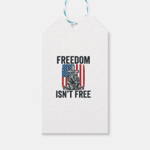 Freedom Isnt Free Patriotic Soldier Memorial Gift Tags