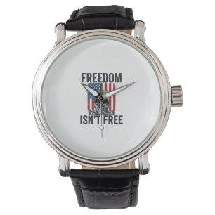 Freedom Isnt Free Patriotic Soldier Memorial Watch