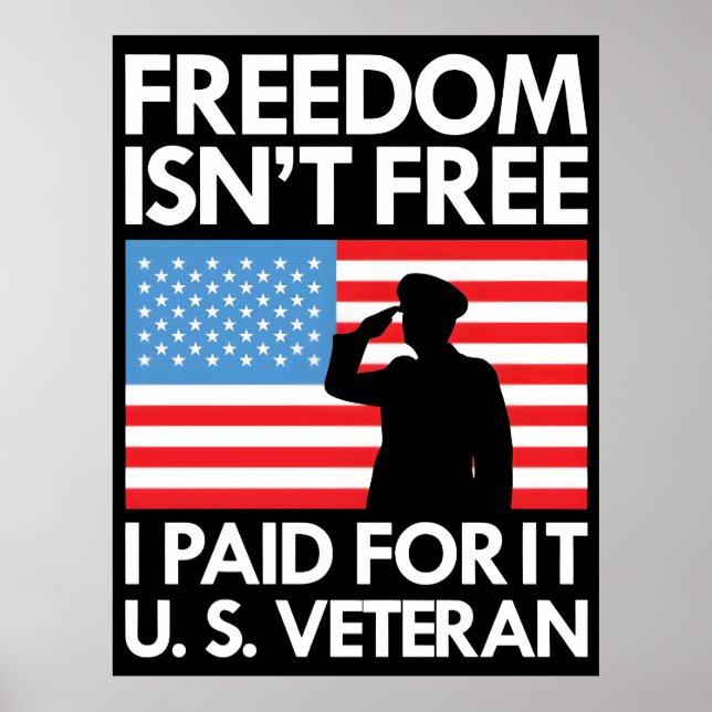 Freedom Isnt Free – Thank You, Veterans 2025 Poster (Front)