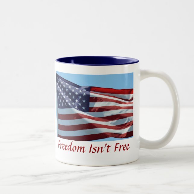 Freedom Isn't Free Two-Tone Coffee Mug (Right)