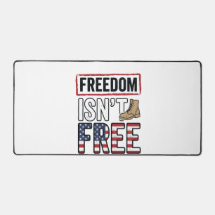 Freedom Isnt Free Vintage Patriotic Shirt Design_1 Desk Mat