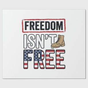Freedom Isnt Free Vintage Patriotic Shirt Design_1 Wrapping Paper