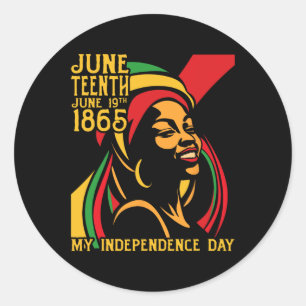 Freedom Juneteenth 1865 My Independence Day Women Classic Round Sticker