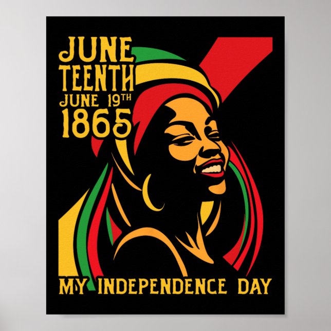 Freedom Juneteenth 1865 My Independence Day Women  Poster (Front)