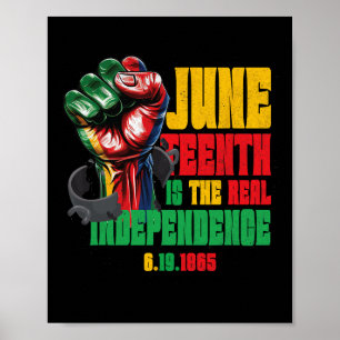 Freedom Juneteenth Is The Real Independence Day 18 Poster