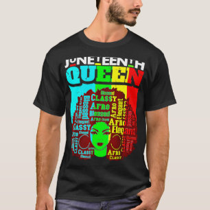 Freedom Juneteenth Queen Afro Melanin Black Girl M T-Shirt