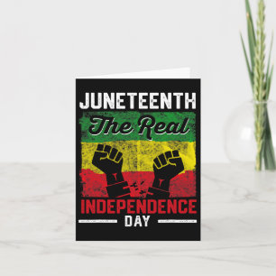 Freedom Juneteenth Real Independence Freedom Day Card