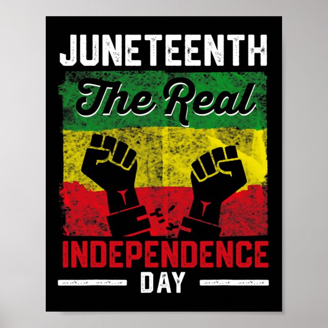 Freedom Juneteenth Real Independence Freedom Day  Poster (Front)