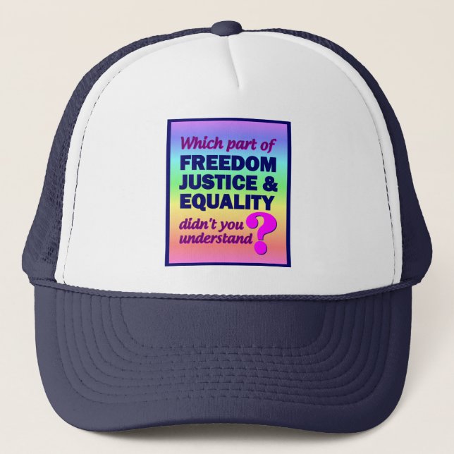 Freedom Justice Equality hat (Front)