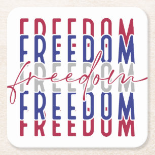 Freedom Kamala Harris Square Paper Coaster