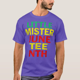 Freedom Kids Little Mister Juneteenth Funny Black T-Shirt