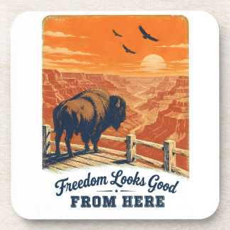 Freedom Looks Good Canyon beverage coaster