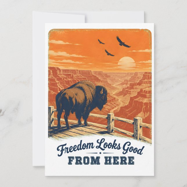 Freedom Looks Good Canyon Card (Front)