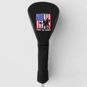Freedom Love Pickleball 4th of July American Flag Golf Head Cover