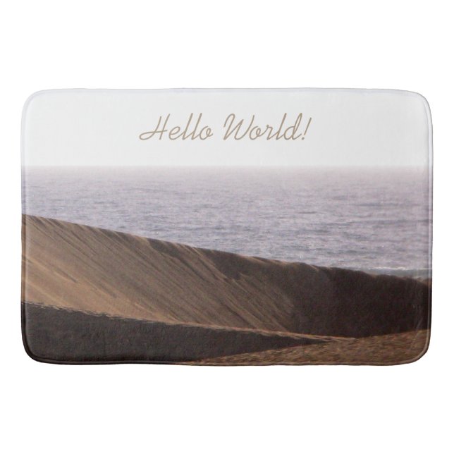 Freedom Man in Desert Ocean Sky any Text Bath Mat (Front)