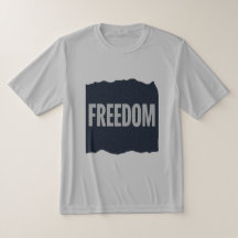 FREEDOM Minimal Grain Text DesignT-Shirt