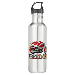 Freedom Motorcycle Flames 710 Ml Water Bottle
