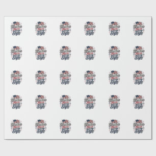 Freedom Never Goes Out Of Style Patriotic Shirt De Wrapping Paper