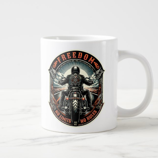 Freedom – No Limits, No Rules Large Coffee Mug (Right)