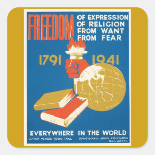 Freedom of Expression Square Sticker