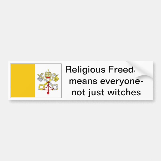 freedom of religion for Catholics Bumper Sticker (Front)