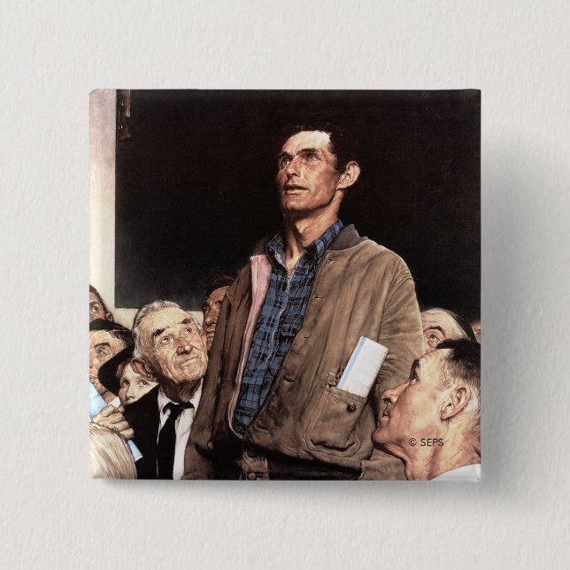 Freedom Of Speech 15 Cm Square Badge (Front)