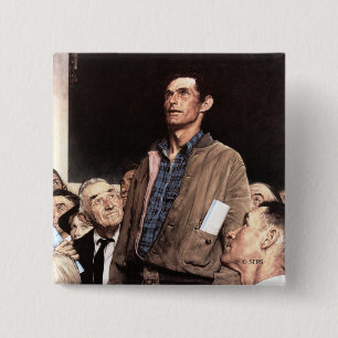 Freedom Of Speech 15 Cm Square Badge