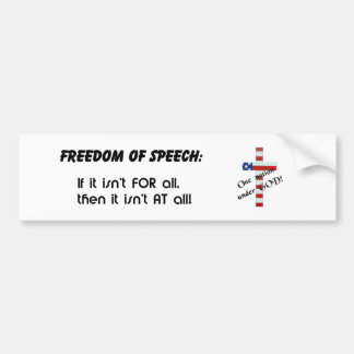 Freedom of Speech Bumper Sticker