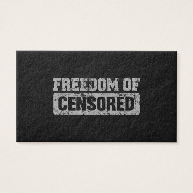 Freedom of Speech Maybe Not (Front)