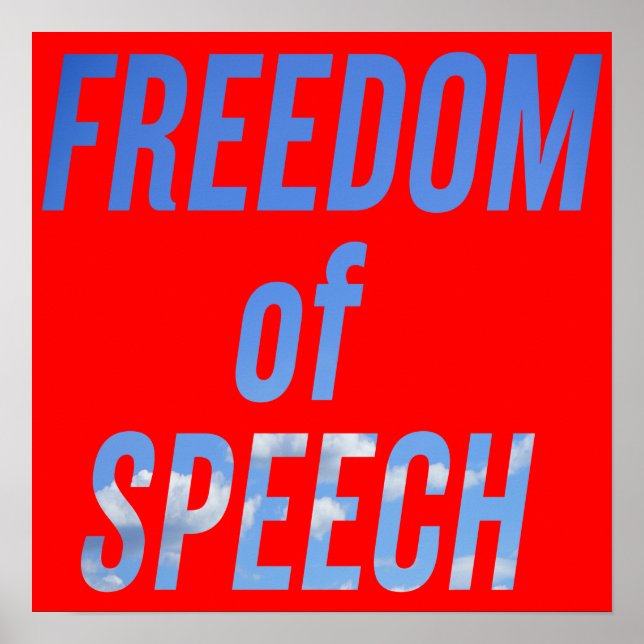 Freedom of speech poster (Front)