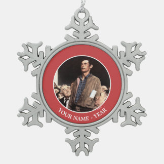 Freedom Of Speech Snowflake Pewter Christmas Ornament