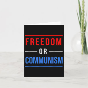 Freedom Or Communism Funny Election 2024 Trump Vs Card