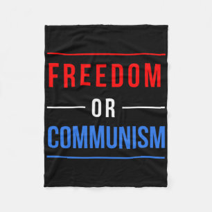 Freedom Or Communism Funny Election 2024 Trump Vs Fleece Blanket