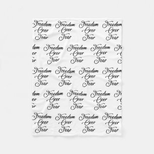Freedom Over Fear Fleece Blanket