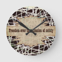 Freedom over that illusion of safety dark brown 