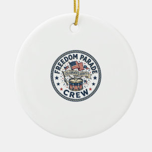 Freedom Parade Crew Patriotic Patriotic Parade Vin Ceramic Ornament