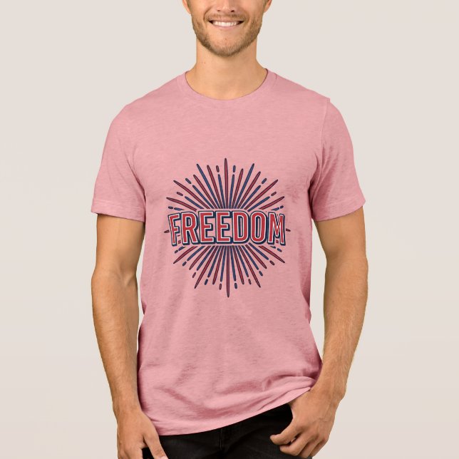 Freedom Patriotic Firework Vector Shirt Design_1 (Front)