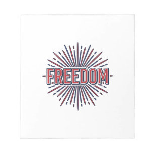 Freedom Patriotic Firework Vector Shirt Design_1 Notepad