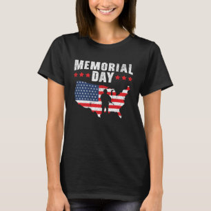 Freedom Patriotic Veteran USA Flag American Memori T-Shirt