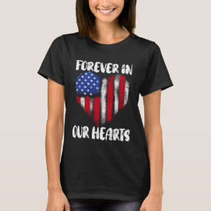 Freedom Patriotic Veteran USA Flag American Memori T-Shirt
