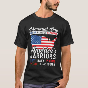 Freedom Patriotic Veteran USA Flag American Memori T-Shirt