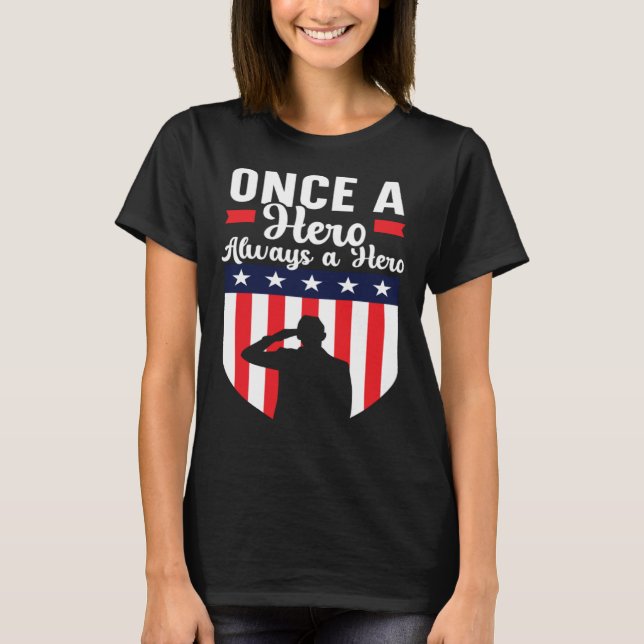 Freedom Patriotic Veteran USA Flag American Memori T-Shirt (Front)