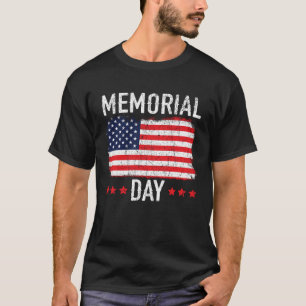 Freedom Patriotic Veteran USA Flag American Memori T-Shirt