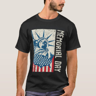 Freedom Patriotic Veteran USA Flag American Memori T-Shirt