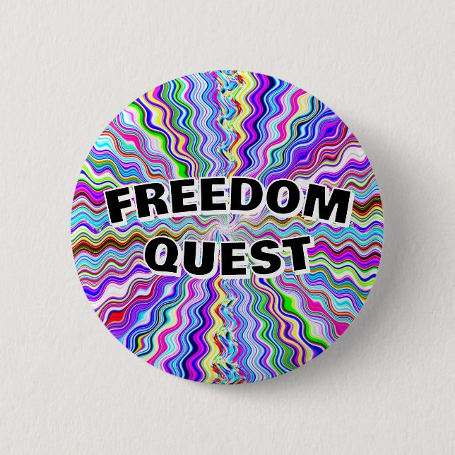 Freedom Quest 6 Cm Round Badge (Front)