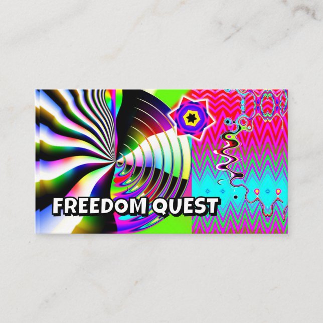 FREEDOM QUEST ( you may change the words ) Business Card (Front)