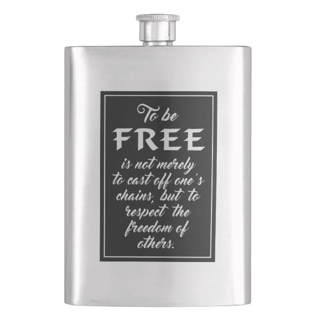 Freedom Quote flask (Front)